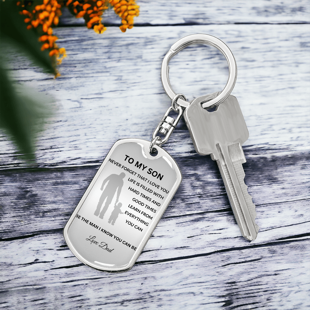 To Son From Dad | Personilized Option Dog Tag | Learn From Everything