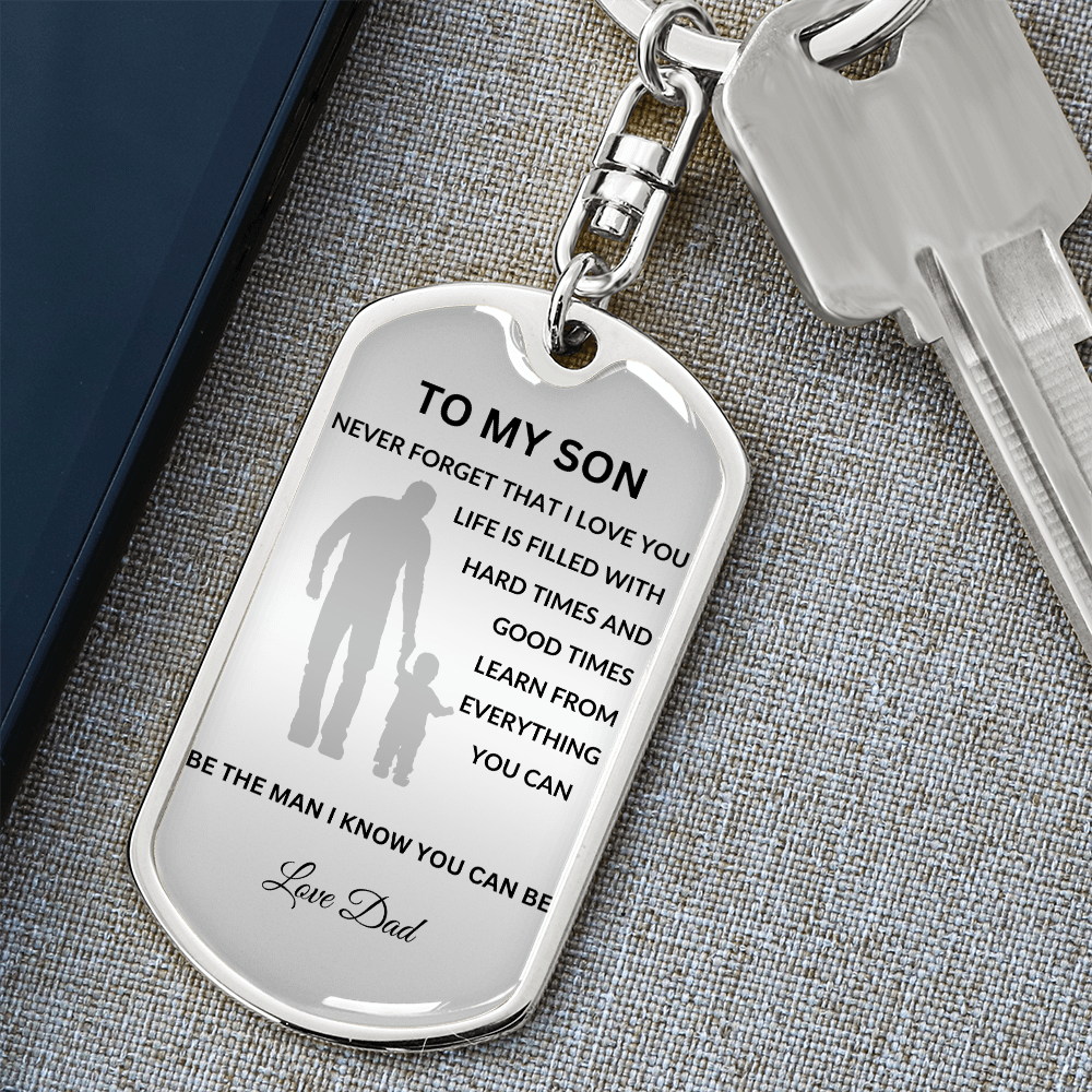 To Son From Dad | Personilized Option Dog Tag | Learn From Everything