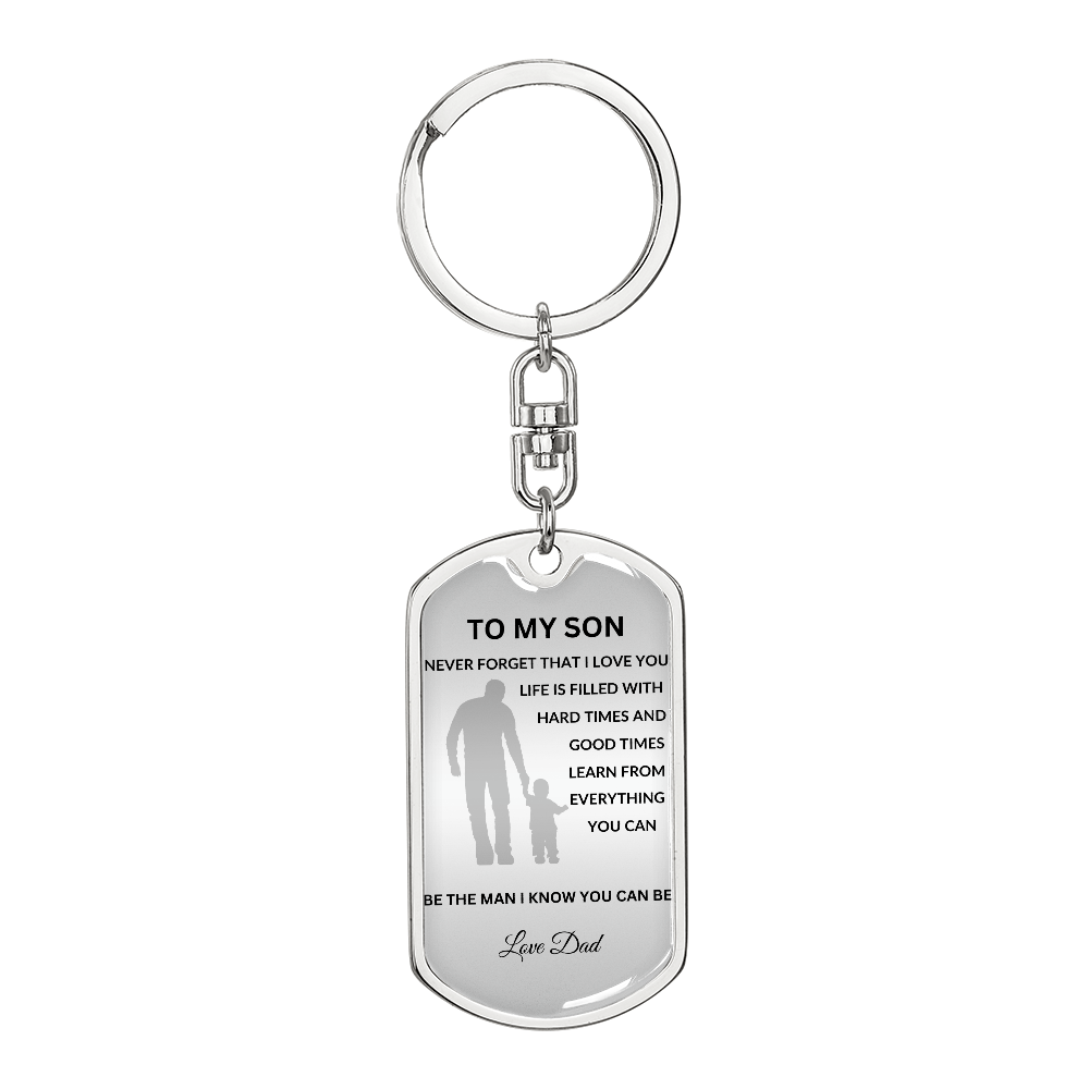 To Son From Dad | Personilized Option Dog Tag | Learn From Everything