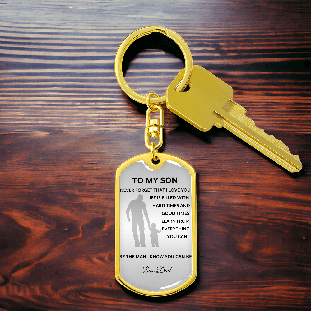 To Son From Dad | Personilized Option Dog Tag | Learn From Everything