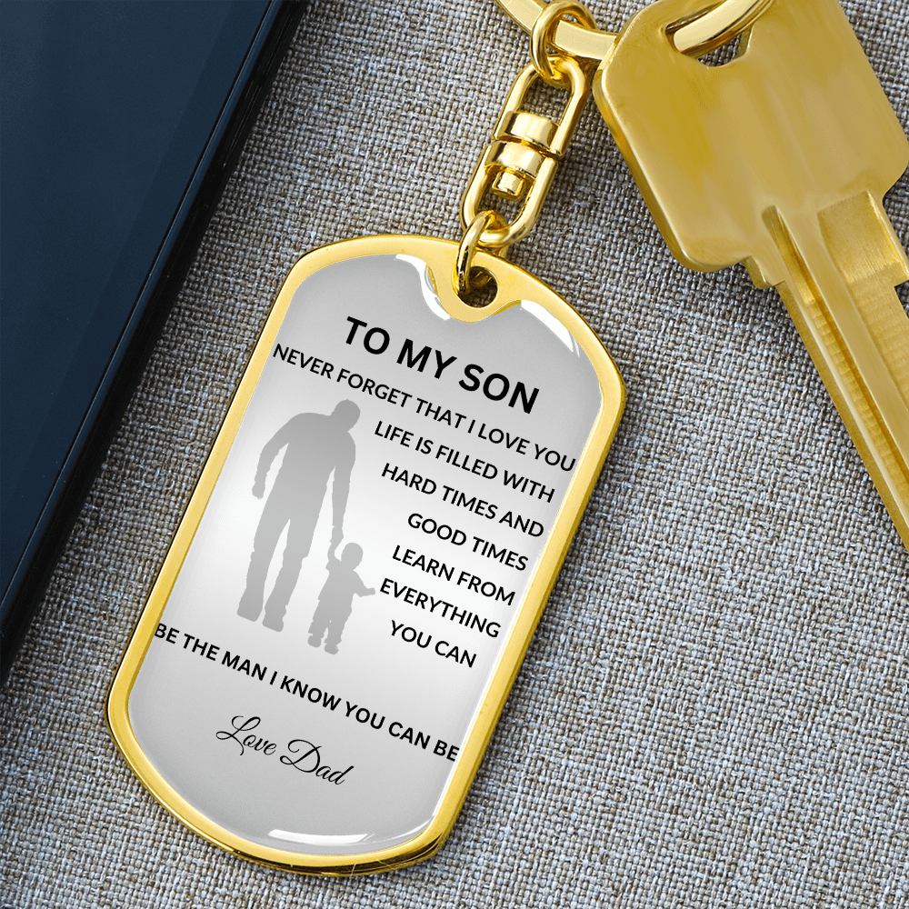 To Son From Dad | Personilized Option Dog Tag | Learn From Everything