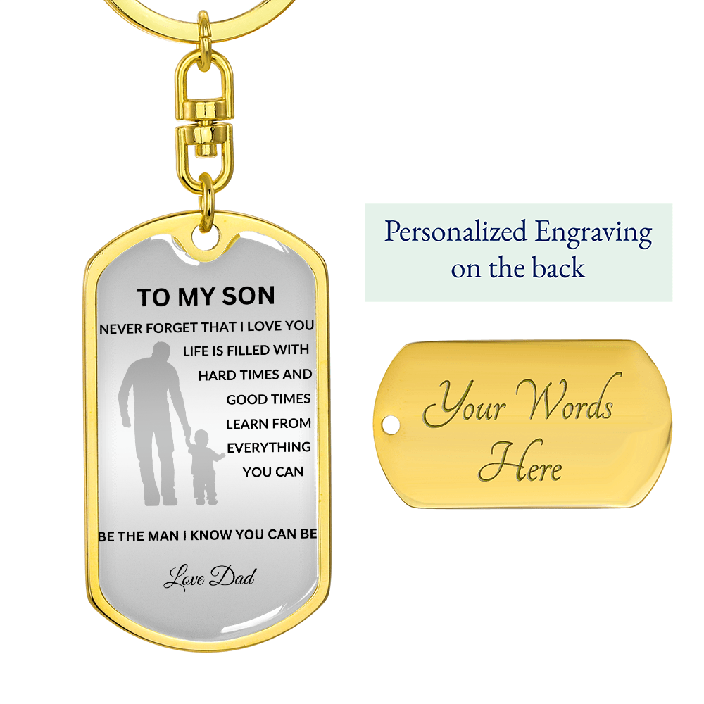 To Son From Dad | Personilized Option Dog Tag | Learn From Everything