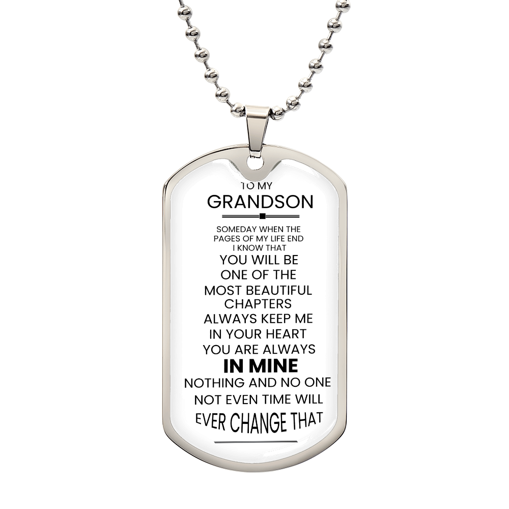 To My Grandson | | Luxury Personilized Option DogTag