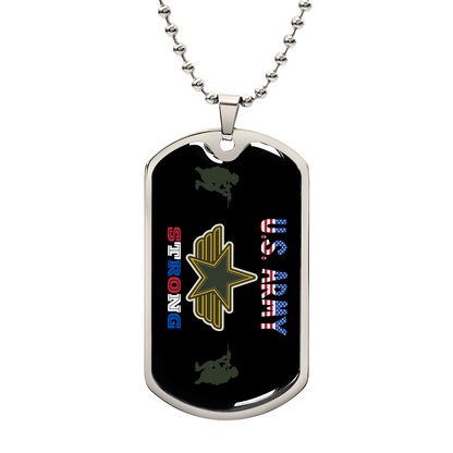 Army Strong | Personilized Option Luxury Dog Tag Necklace