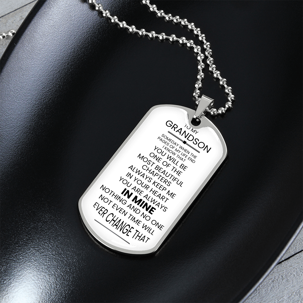 To My Grandson | | Luxury Personilized Option DogTag