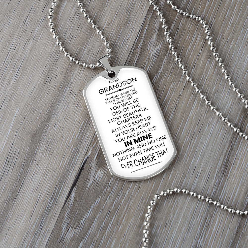 To My Grandson | | Luxury Personilized Option DogTag