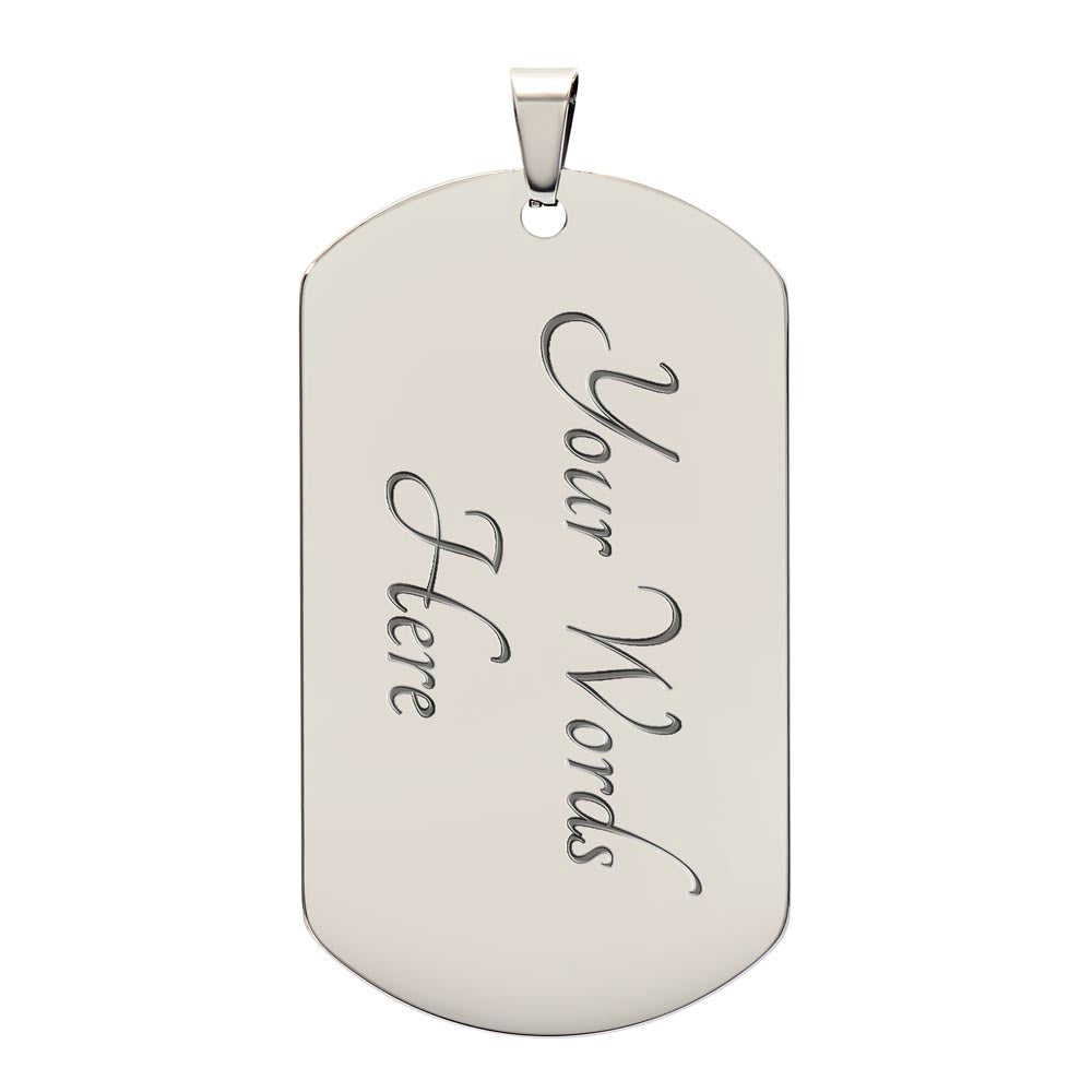 My Grandson | Luxury Personilized Option Dog Tag || Grandma