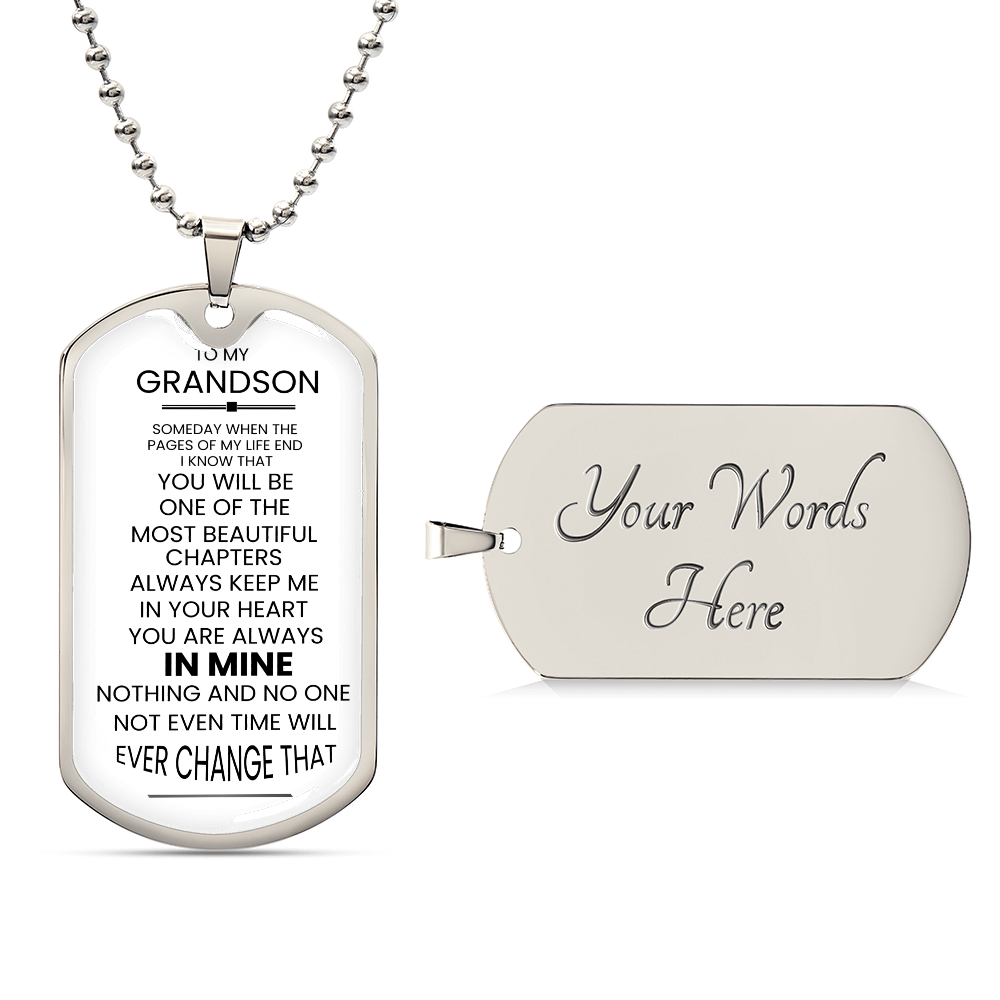 To My Grandson | | Luxury Personilized Option DogTag