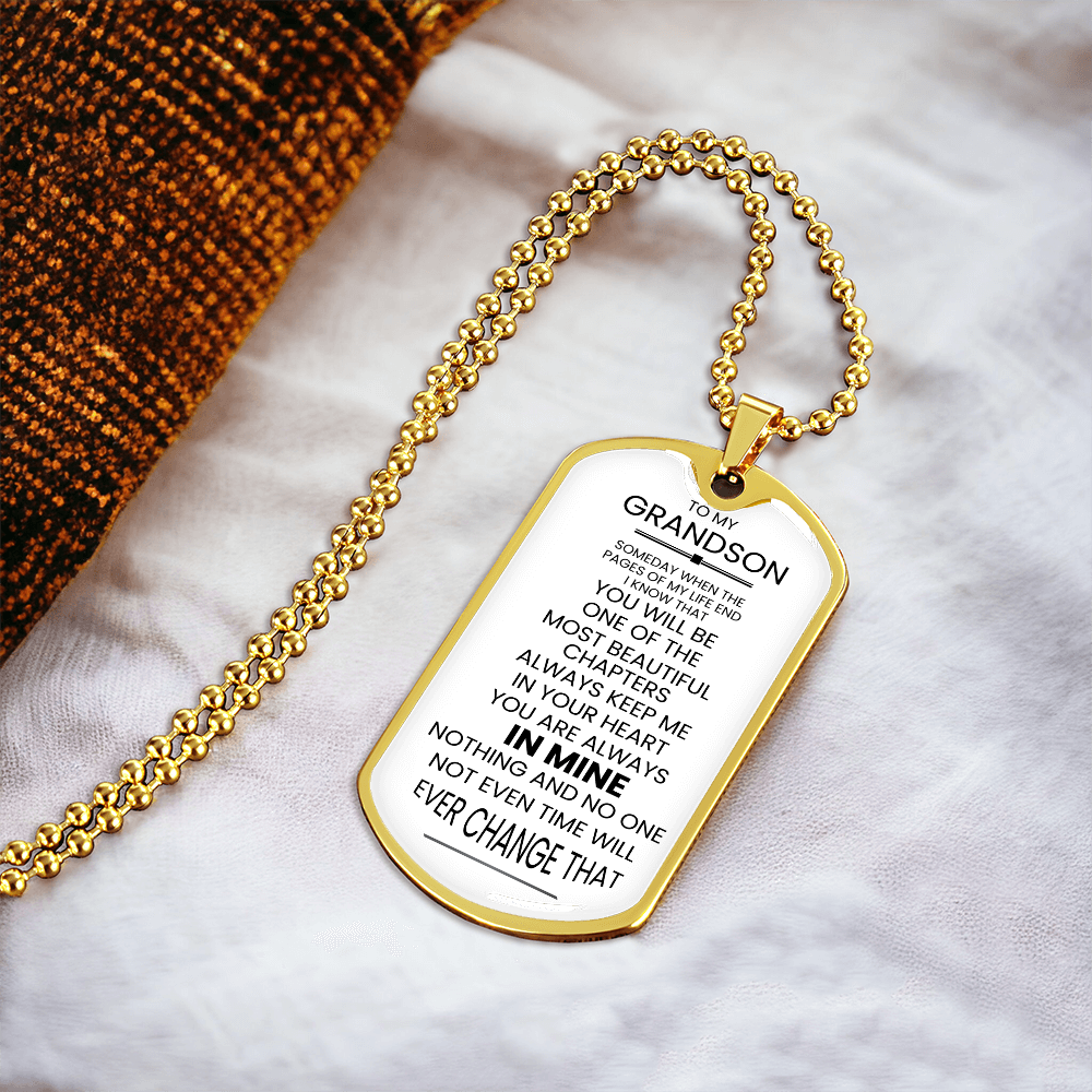 To My Grandson | | Luxury Personilized Option DogTag