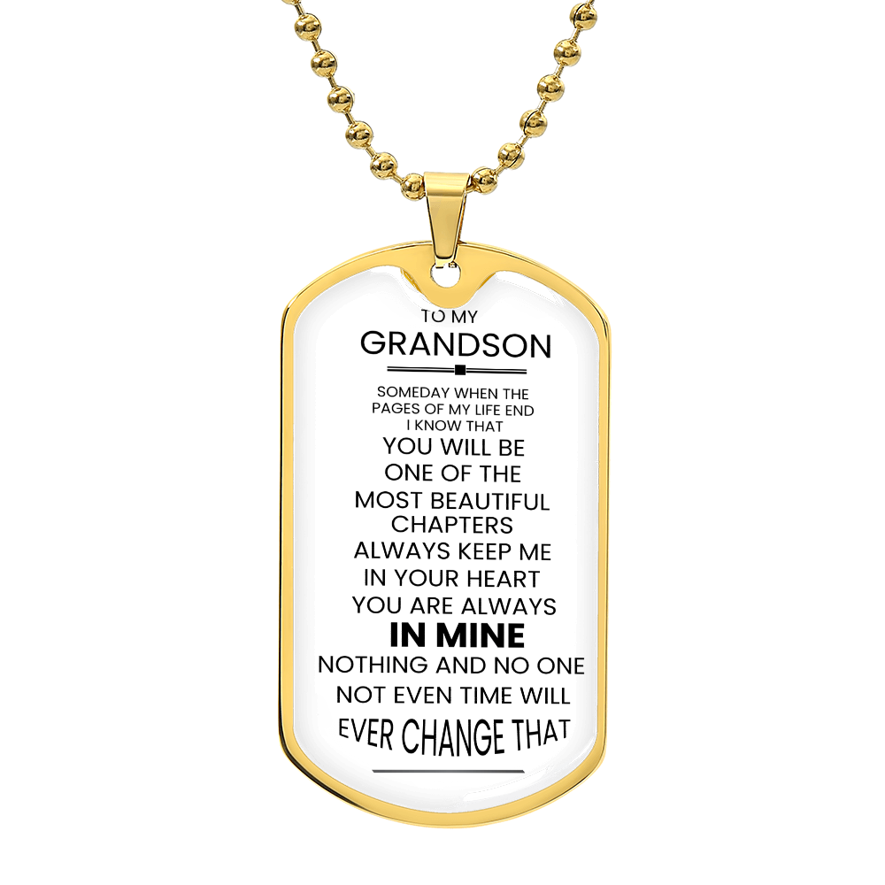 To My Grandson | | Luxury Personilized Option DogTag