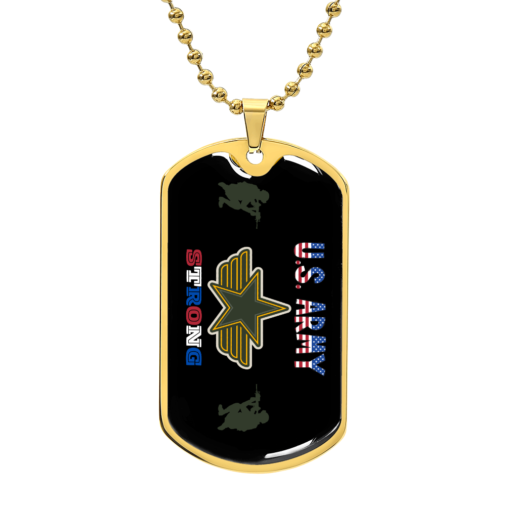 Army Strong | Personilized Option Luxury Dog Tag Necklace