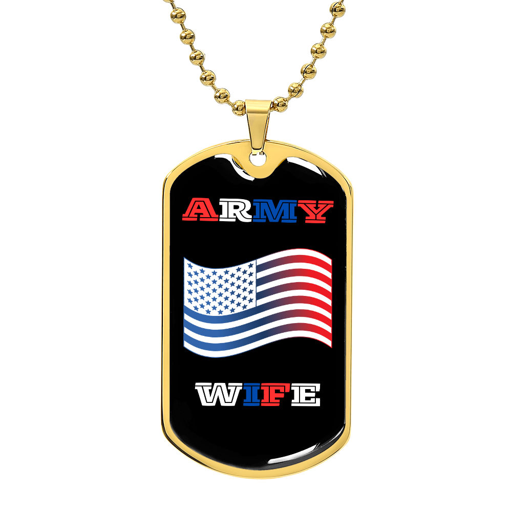 Army Wife | Luxury Personilized Option Dog Tag Necklace