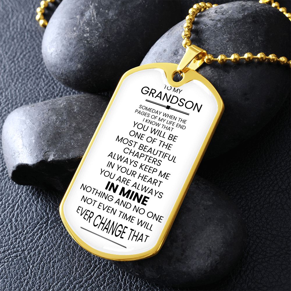 To My Grandson | | Luxury Personilized Option DogTag