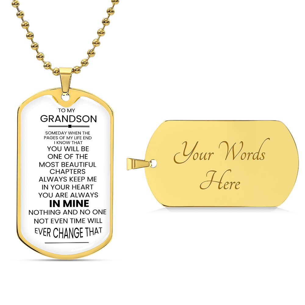 To My Grandson | | Luxury Personilized Option DogTag