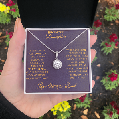 Lovely Daughter | Never Forget That I Love You | Necklace From Dad