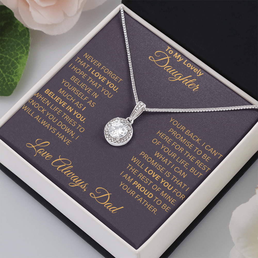 Lovely Daughter | Never Forget That I Love You | Necklace From Dad