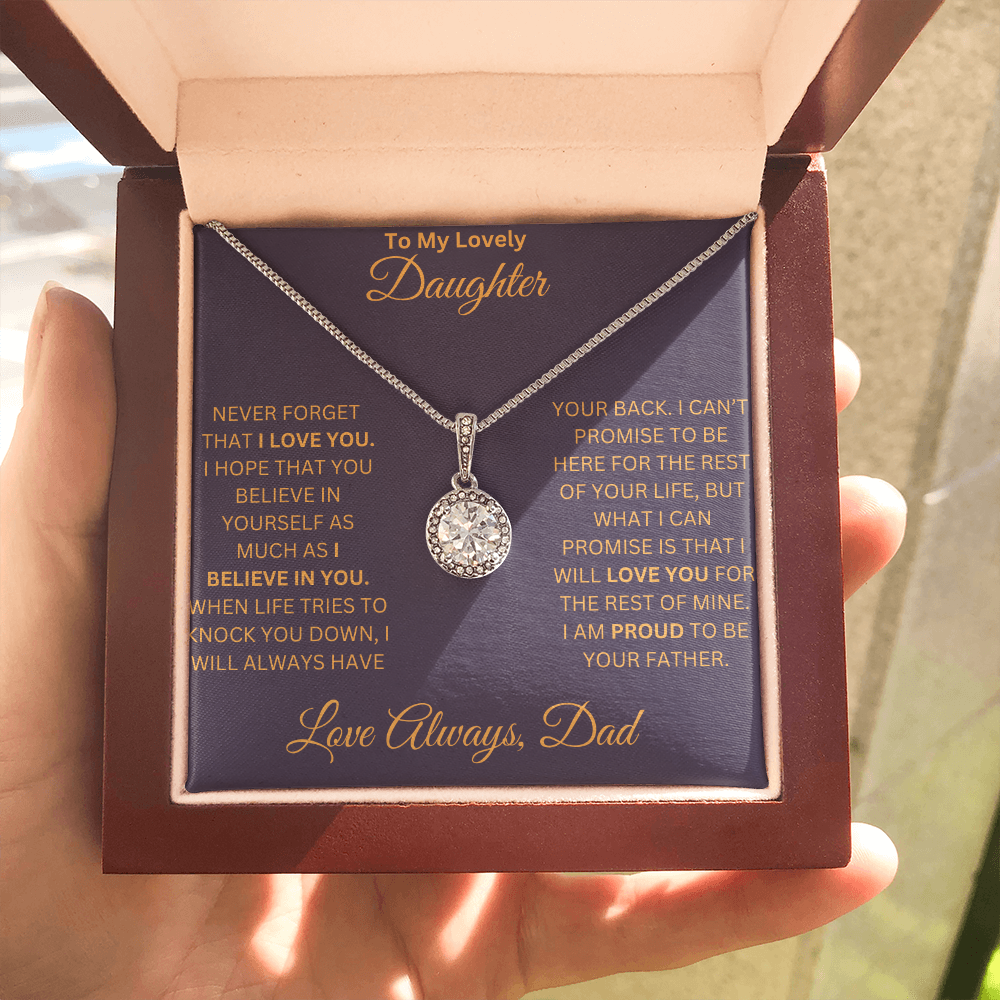 Lovely Daughter | Never Forget That I Love You | Necklace From Dad