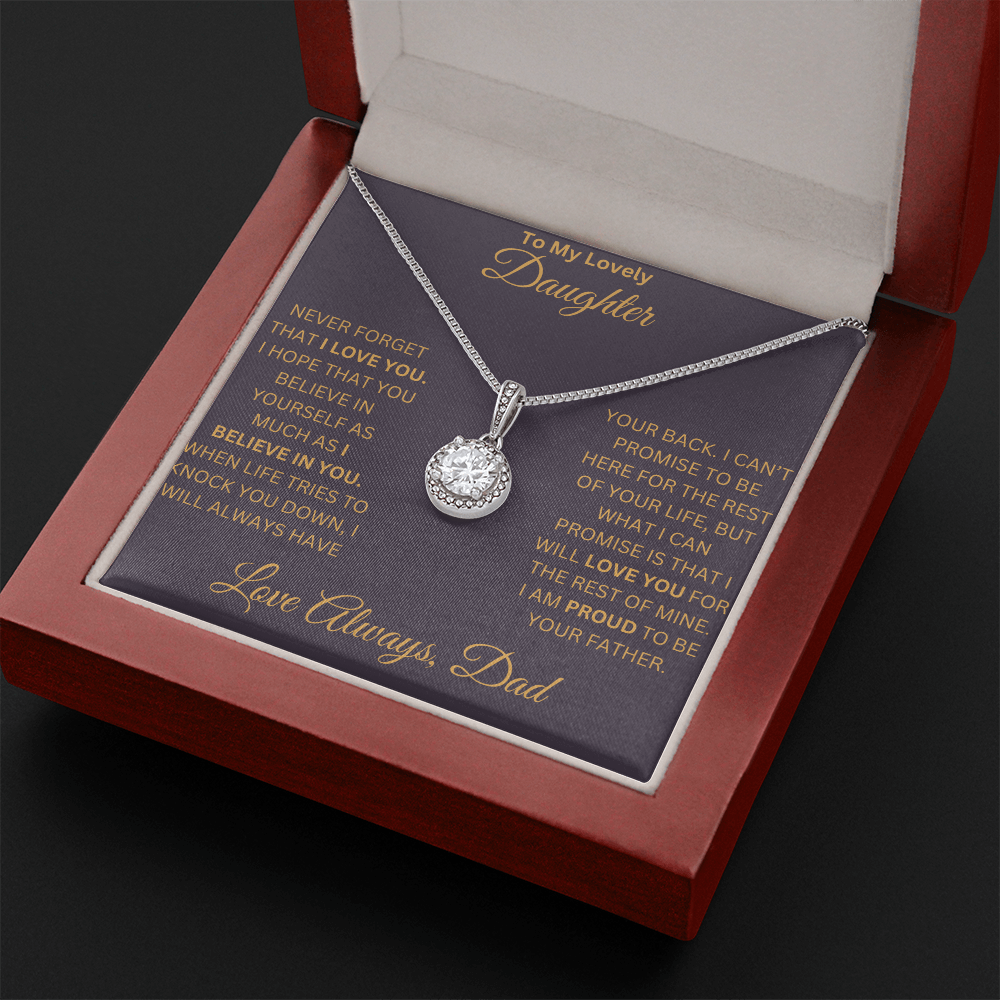 Lovely Daughter | Never Forget That I Love You | Necklace From Dad