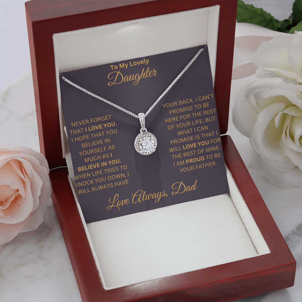 Lovely Daughter | Never Forget That I Love You | Necklace From Dad