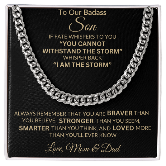 To Son From Mom & Dad | You Are Braver | Necklace