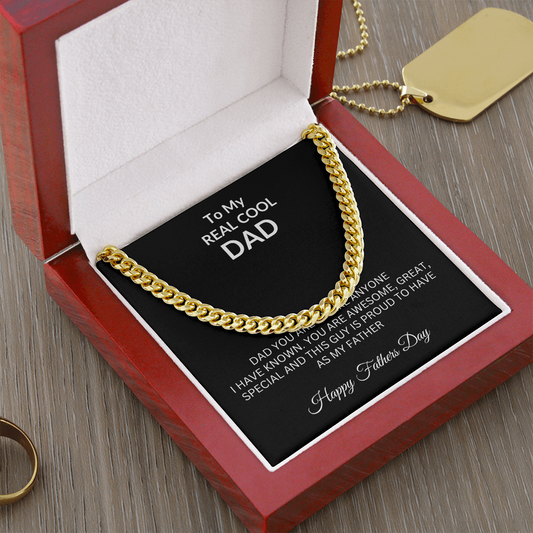 To My Real Cool Dad | You Are Awesome | Necklace