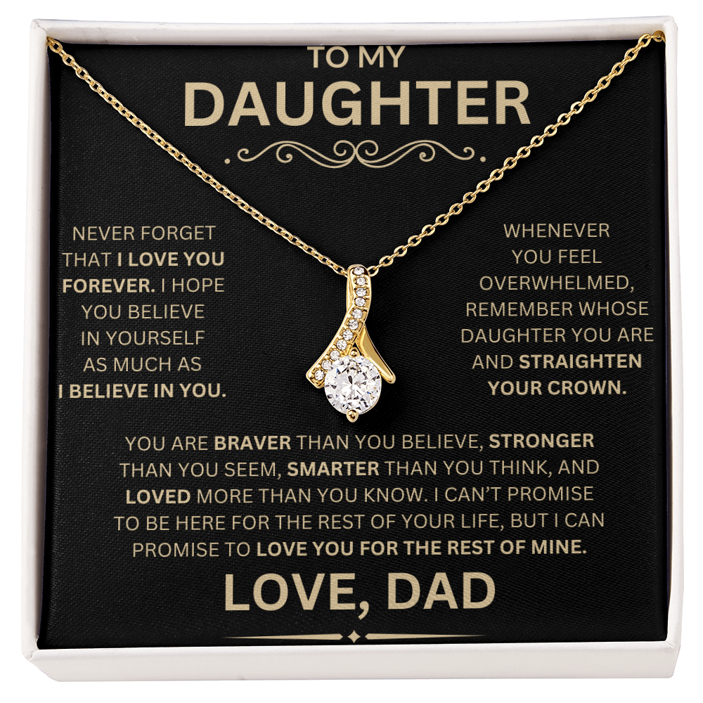 To Daughter From Dad | Straighten Your Crown Necklace