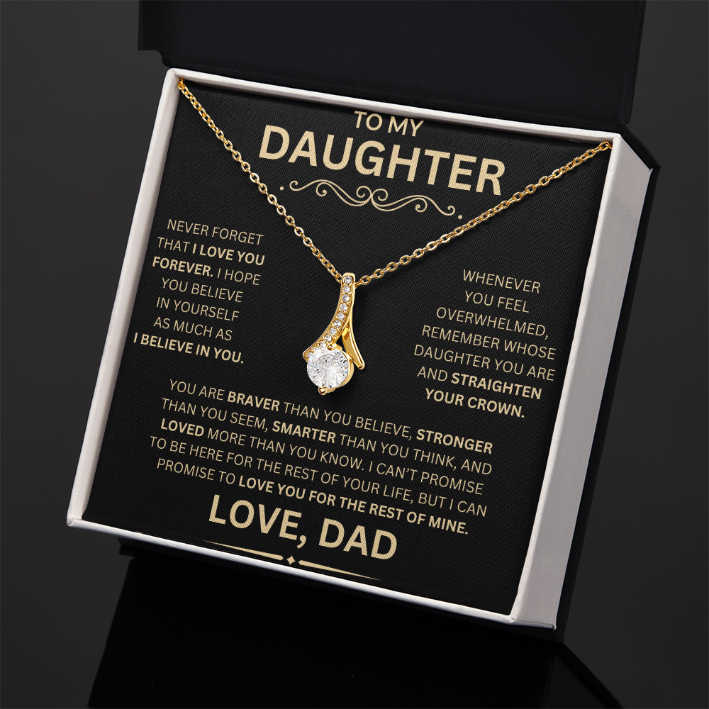 To Daughter From Dad | Straighten Your Crown Necklace