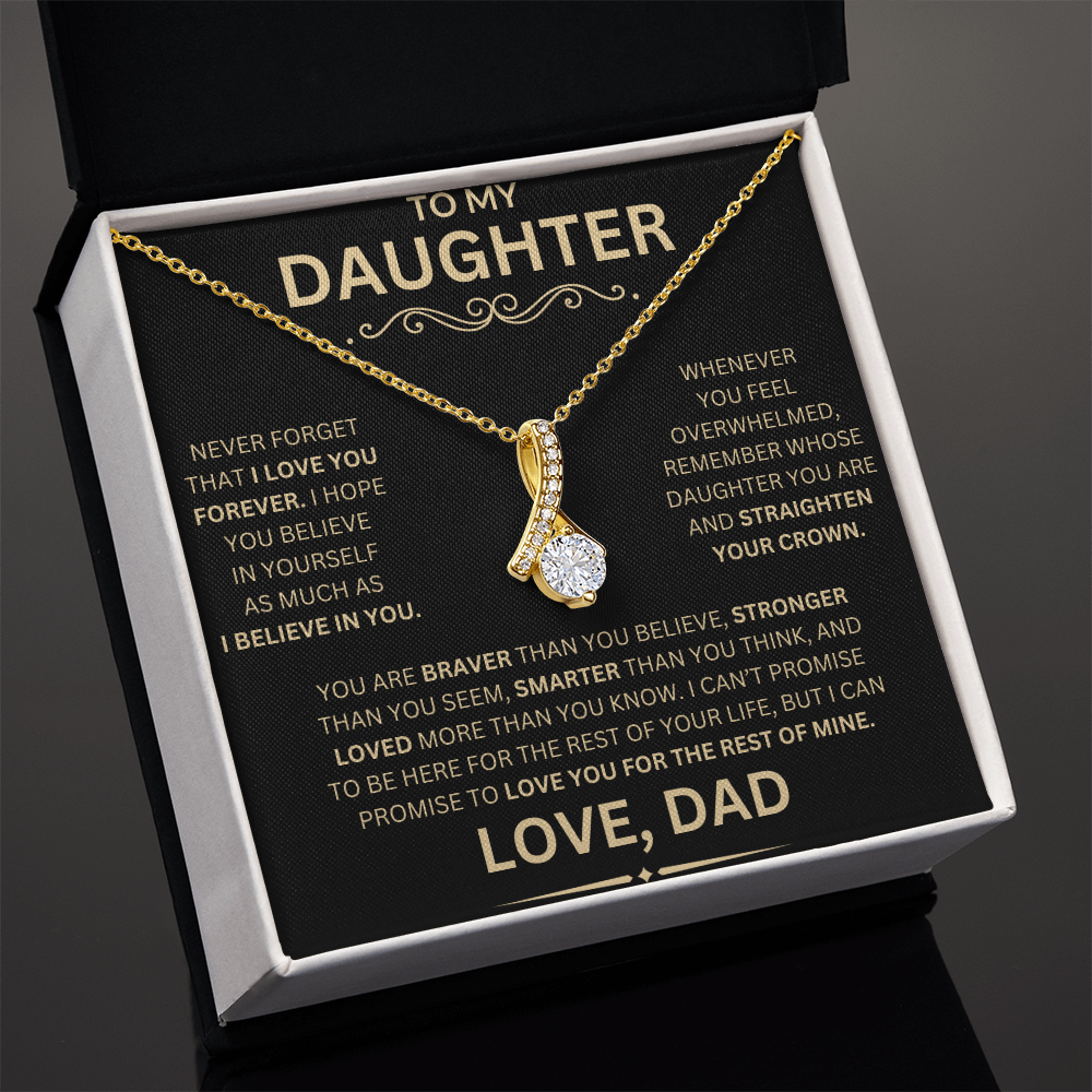 To Daughter From Dad | Straighten Your Crown Necklace