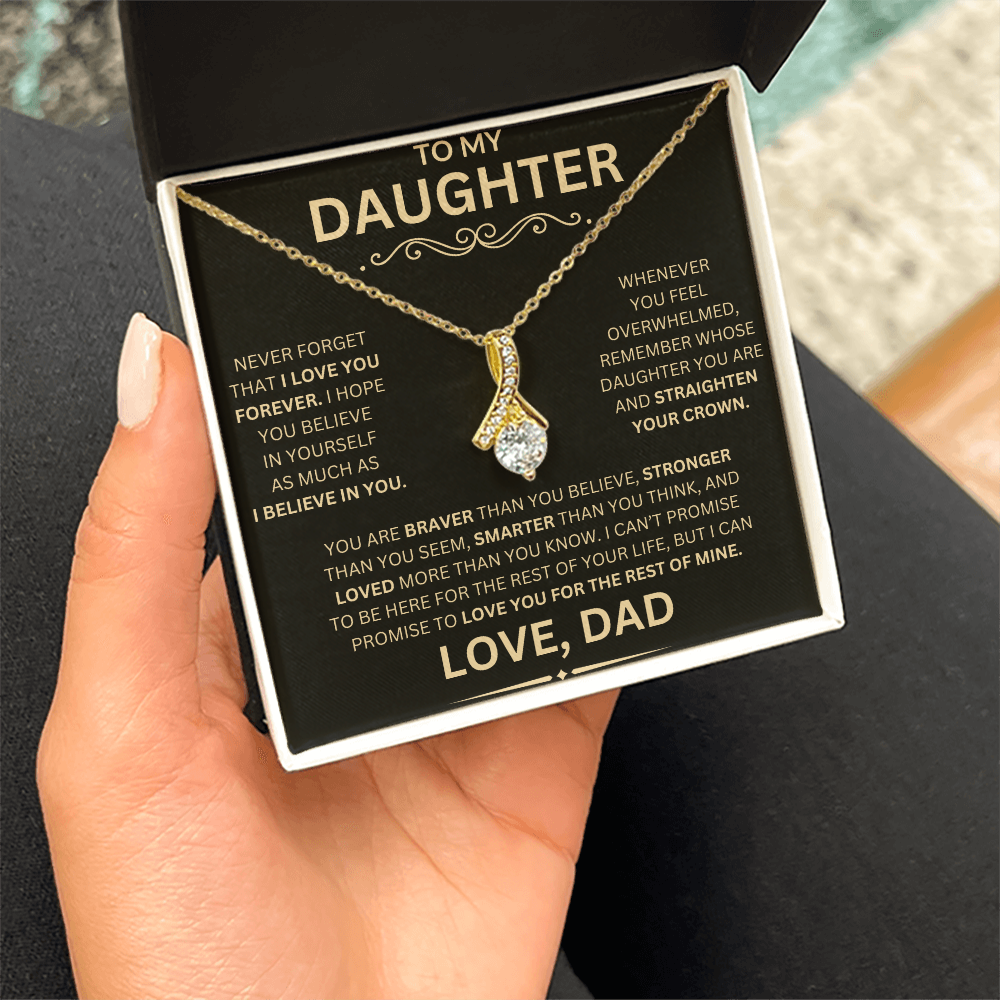 To Daughter From Dad | Straighten Your Crown Necklace