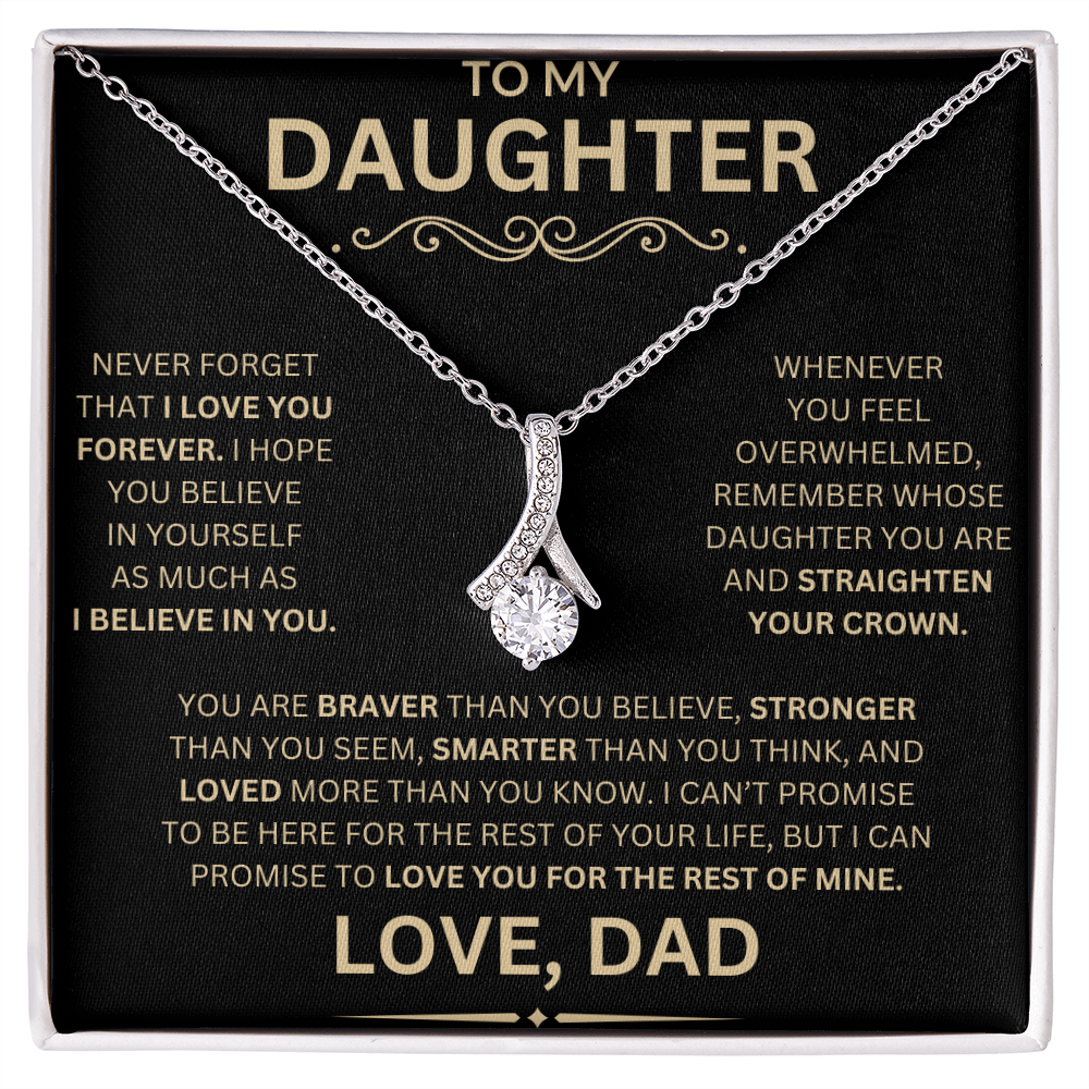 To Daughter From Dad | Straighten Your Crown Necklace