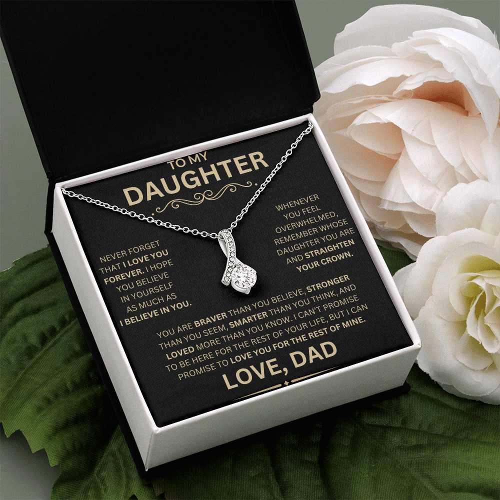 To Daughter From Dad | Straighten Your Crown Necklace