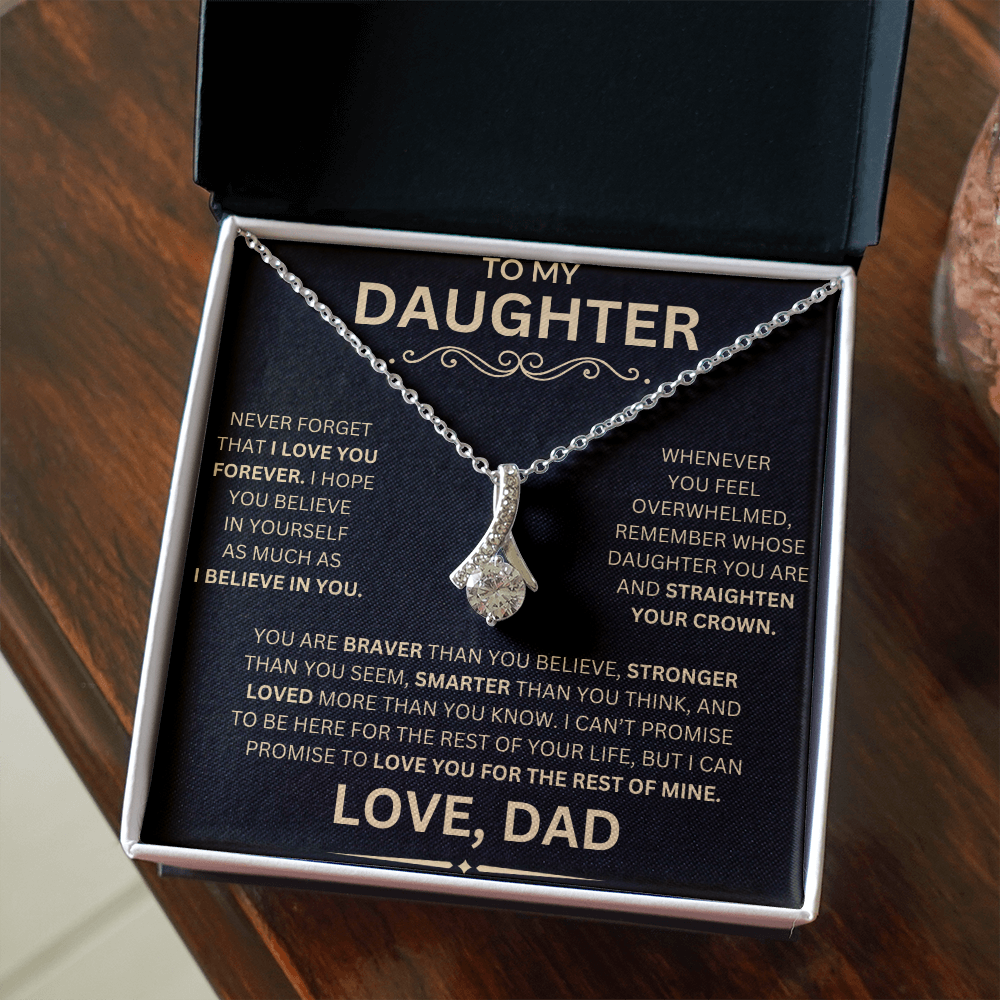 To Daughter From Dad | Straighten Your Crown Necklace