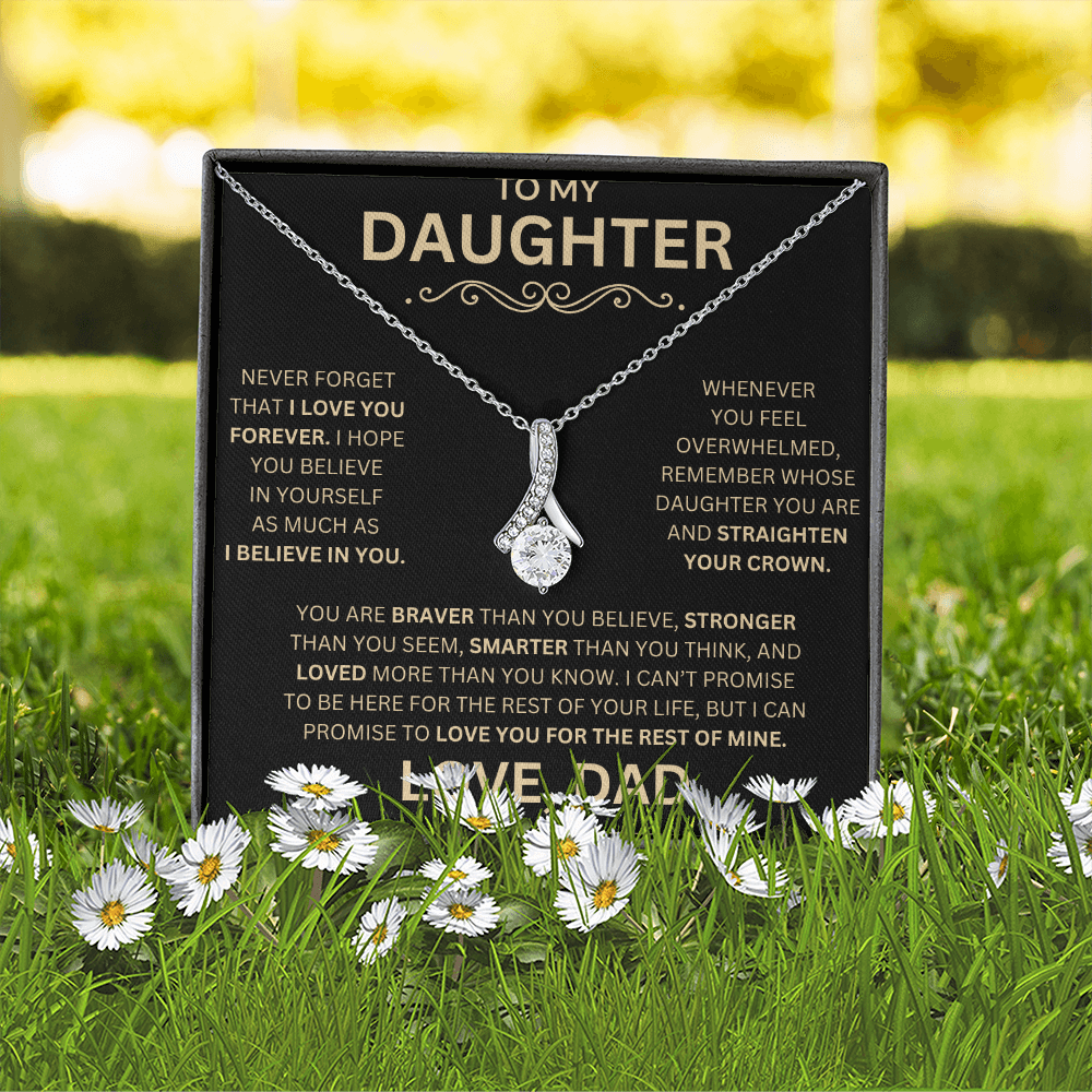 To Daughter From Dad | Straighten Your Crown Necklace