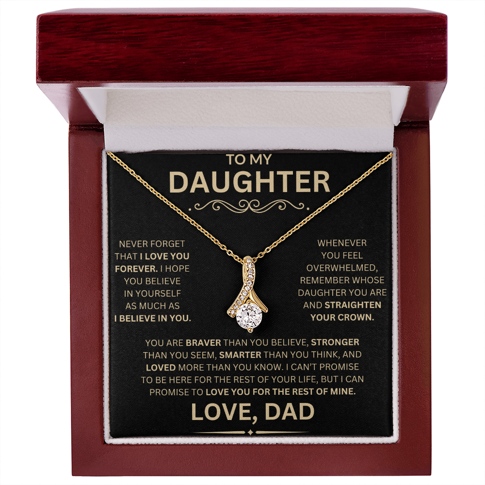 To Daughter From Dad | Straighten Your Crown Necklace