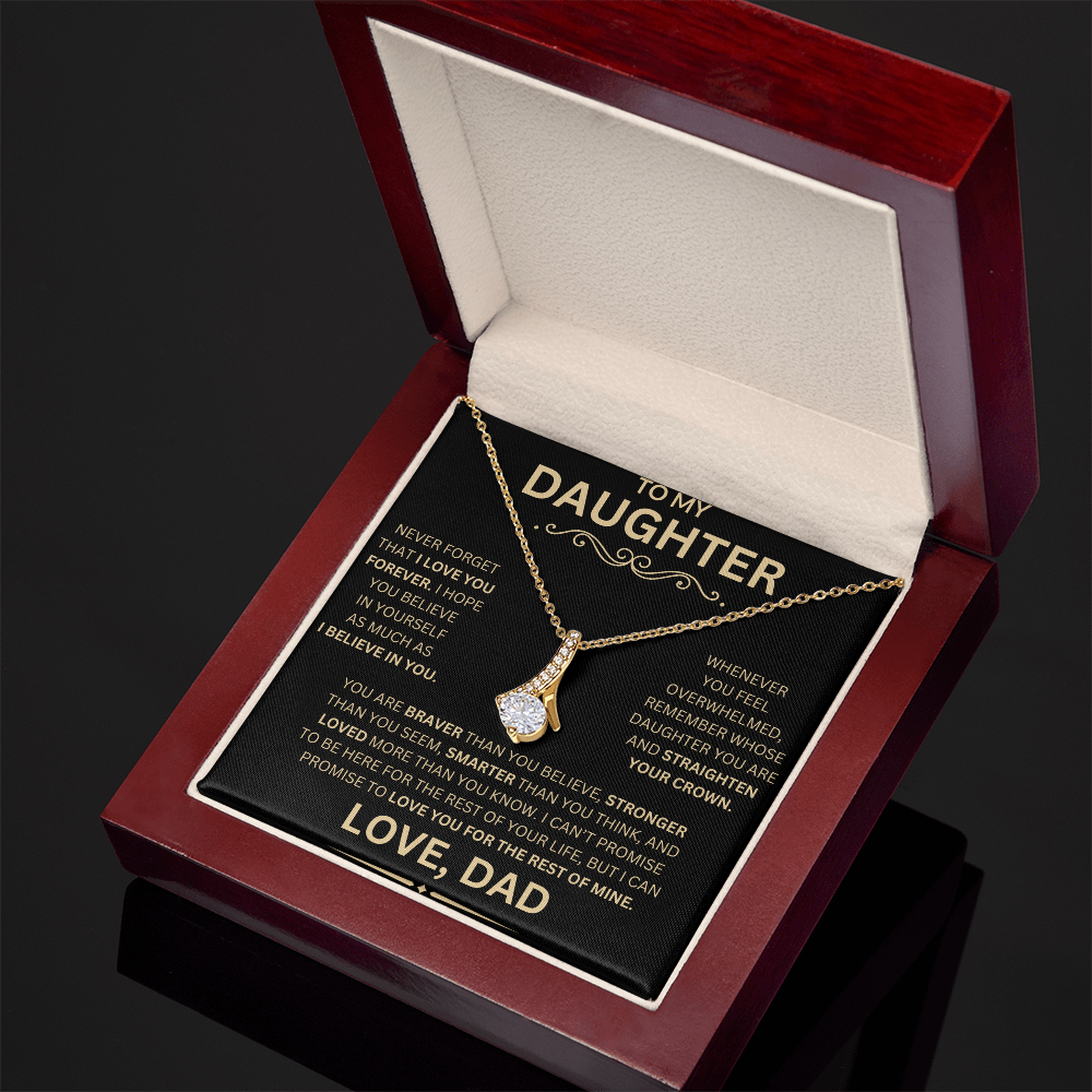 To Daughter From Dad | Straighten Your Crown Necklace