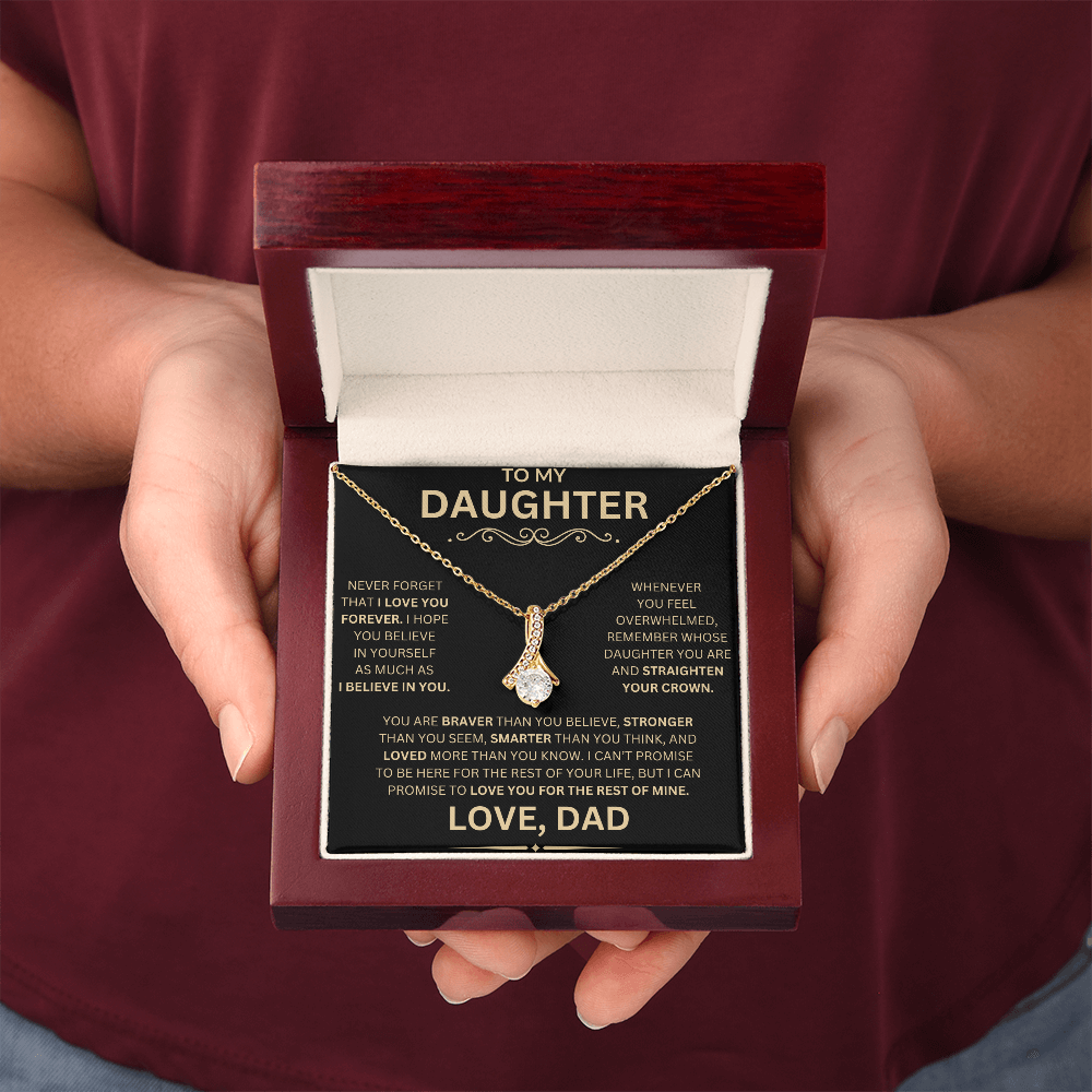 To Daughter From Dad | Straighten Your Crown Necklace