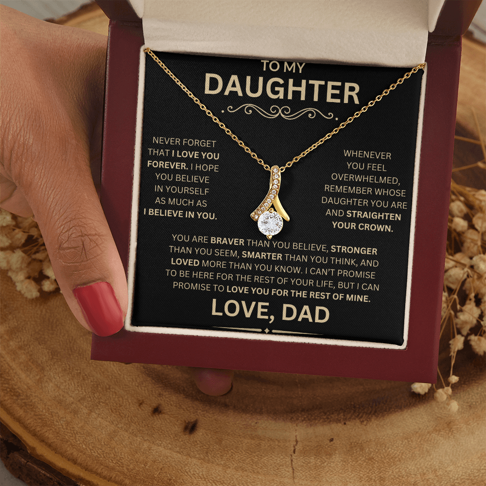 To Daughter From Dad | Straighten Your Crown Necklace