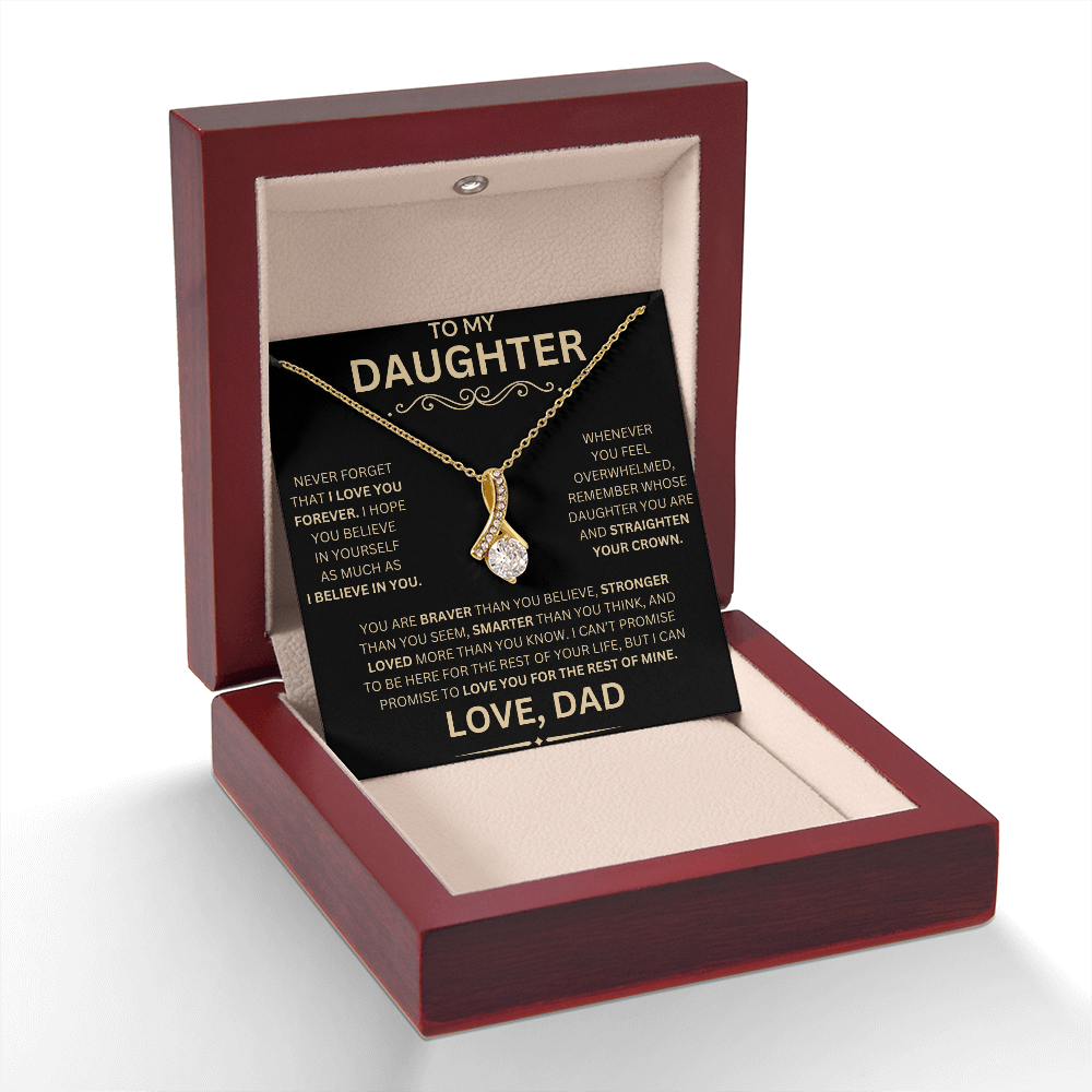 To Daughter From Dad | Straighten Your Crown Necklace