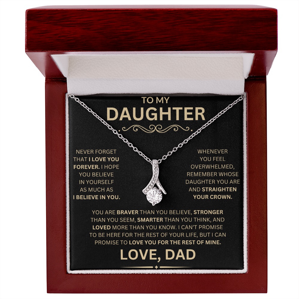 To Daughter From Dad | Straighten Your Crown Necklace