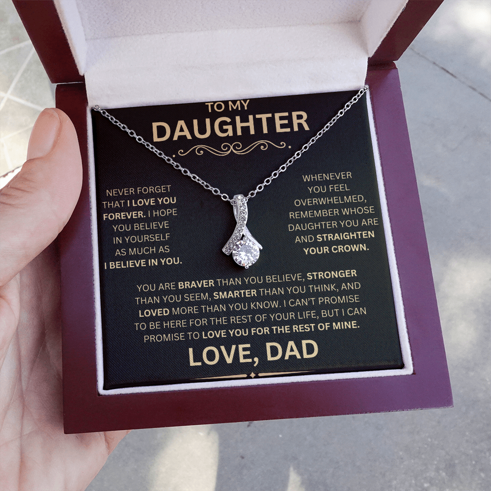 To Daughter From Dad | Straighten Your Crown Necklace