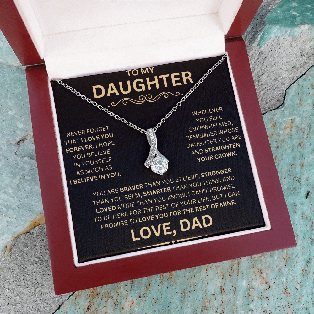 To Daughter From Dad | Straighten Your Crown Necklace