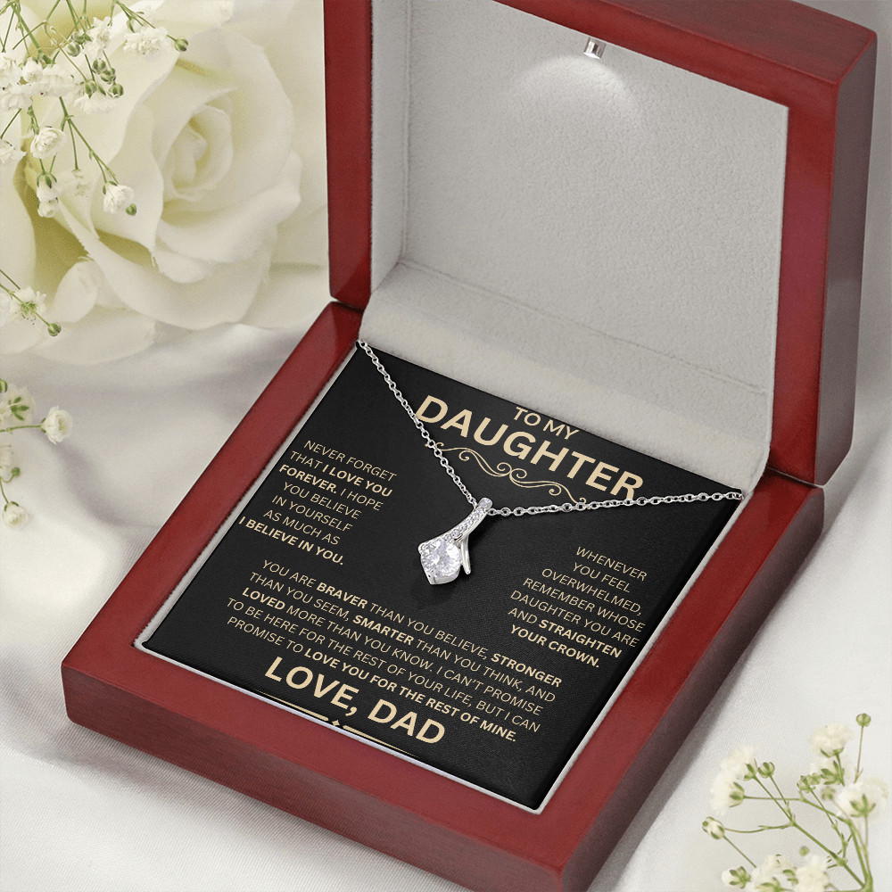 To Daughter From Dad | Straighten Your Crown Necklace