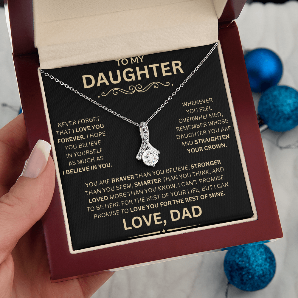 To Daughter From Dad | Straighten Your Crown Necklace