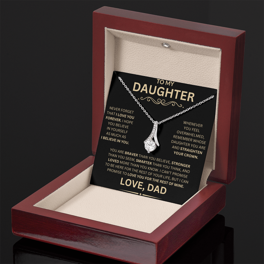 To Daughter From Dad | Straighten Your Crown Necklace