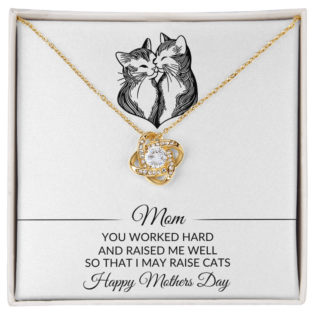 Mom | Raised Me Well | Cat Lover |  Mothers Day | Necklace