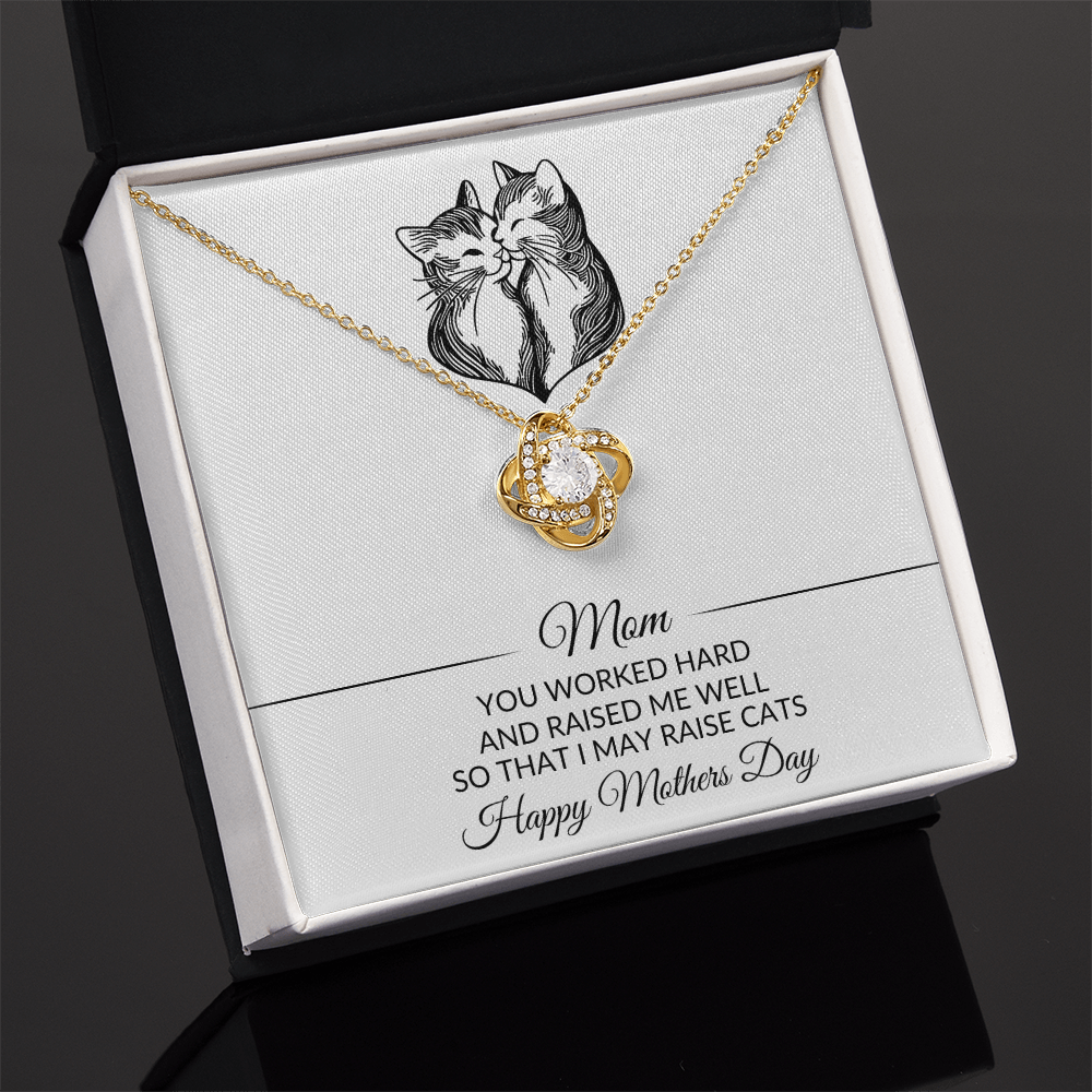 Mom | Raised Me Well | Cat Lover |  Mothers Day | Necklace