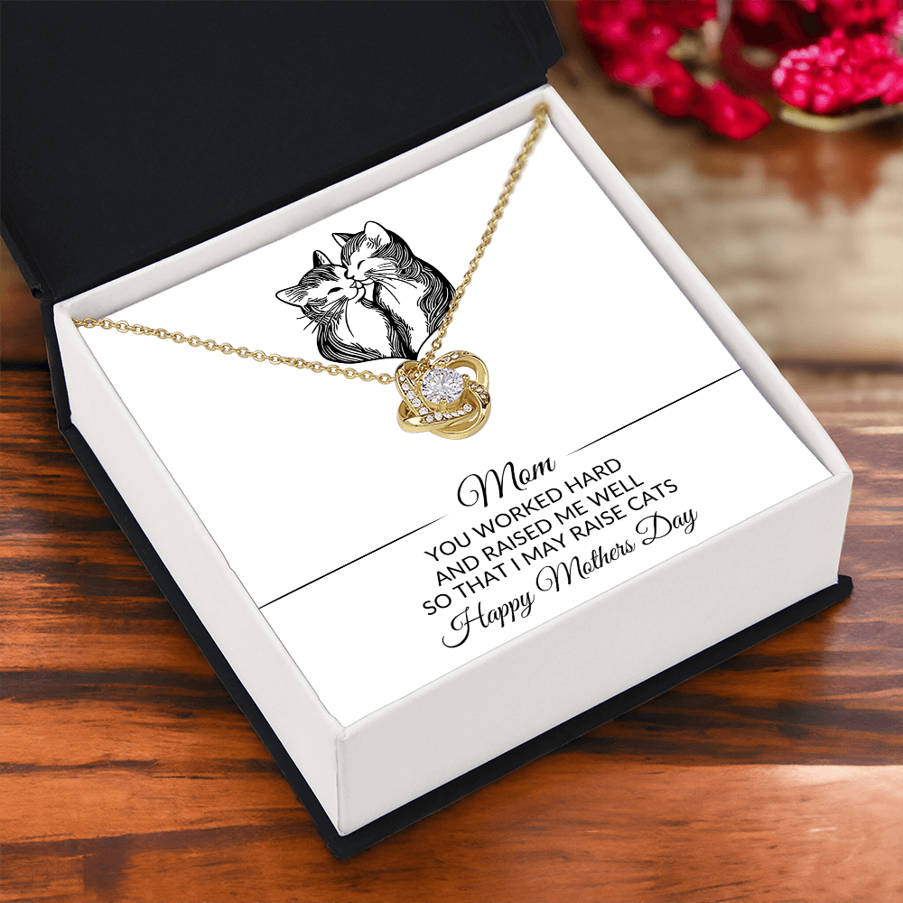 Mom | Raised Me Well | Cat Lover |  Mothers Day | Necklace