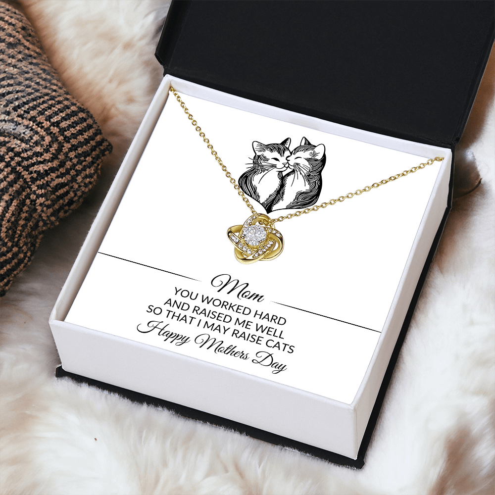 Mom | Raised Me Well | Cat Lover |  Mothers Day | Necklace