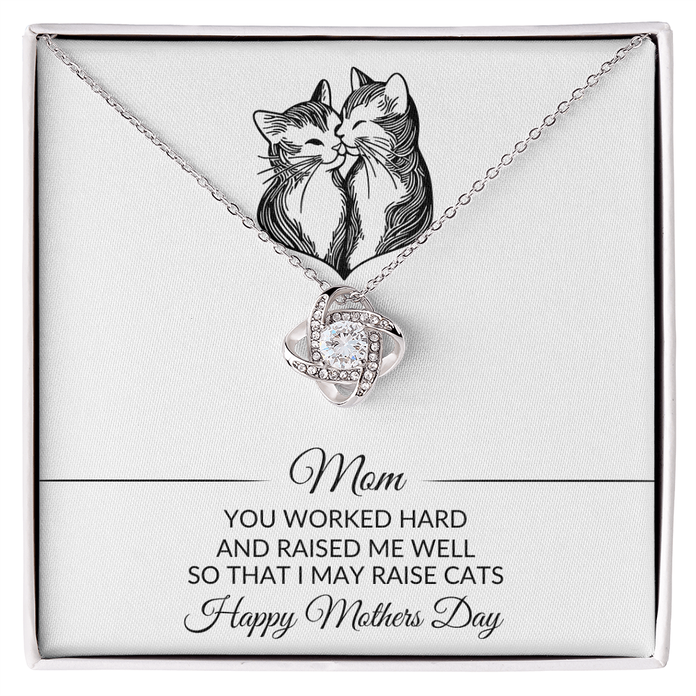 Mom | Raised Me Well | Cat Lover |  Mothers Day | Necklace