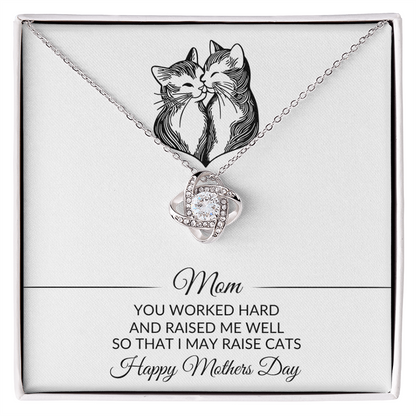 Mom | Raised Me Well | Cat Lover |  Mothers Day | Necklace